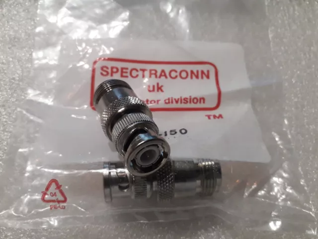 SPECTRACONN Adattatore Connettore BNC spina maschio presa N femmina