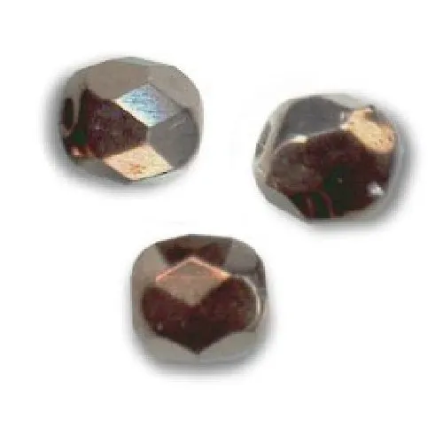 50 Perles Facettes cristal de boheme 4mm - BRONZE DARK