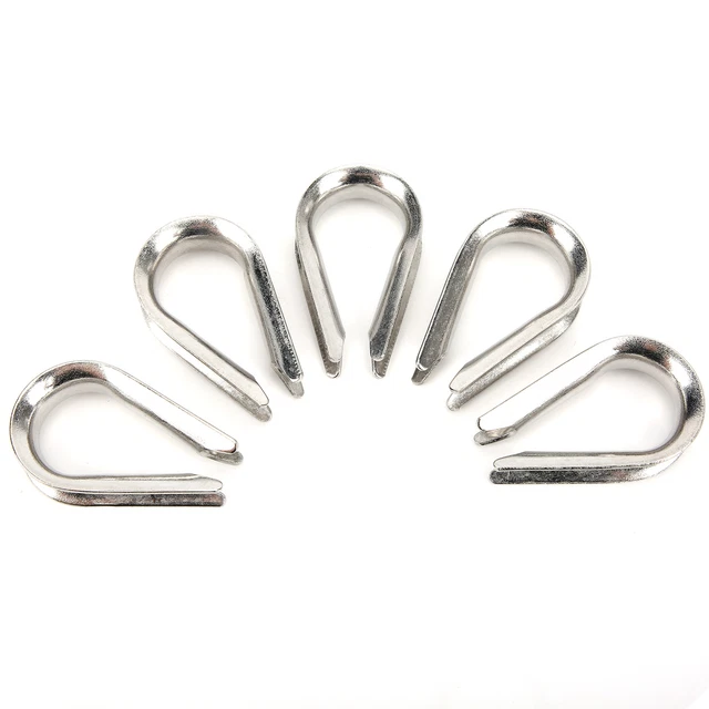 5 Pièces 10MM Pinces à Câble Marin Pince à Cosses En Acier Inoxydable