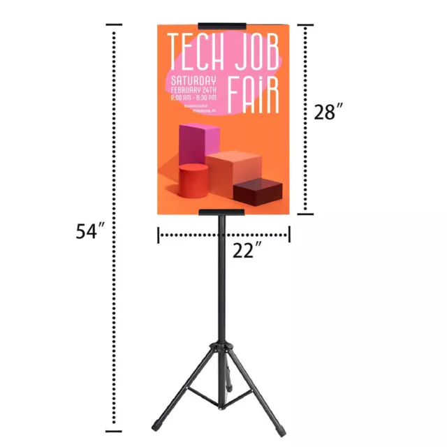 Double-Sided Tripod Poster Stand 22"x28" Sign Holder Floor Stand Display