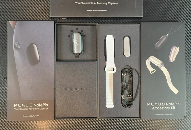 PLAUD NOTEPIN BUNDLE Wearable AI Memory Capsule Smart Voice