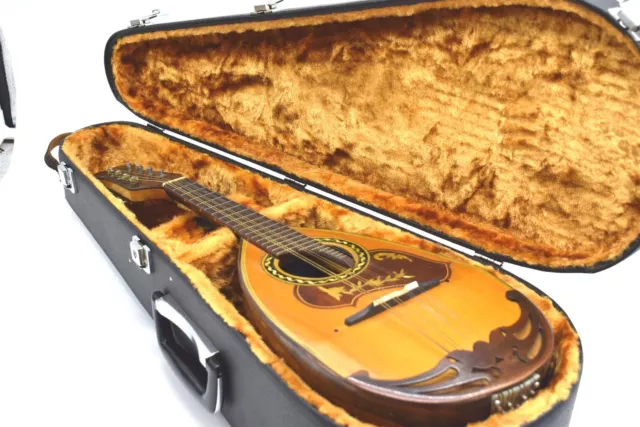 Kumishima Wooden Mandolin Eight String MFG Co with Case