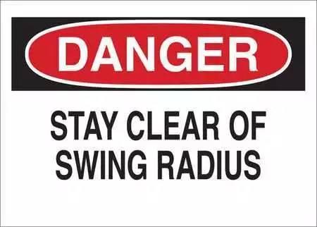 Condor 35Gc16 Danger Sign, 7 In Height, 10 In Width, Plastic, English