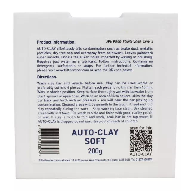 Bilt Hamber Auto-Clay Soft - Paint Smoothing Clay Bar - 200g 2