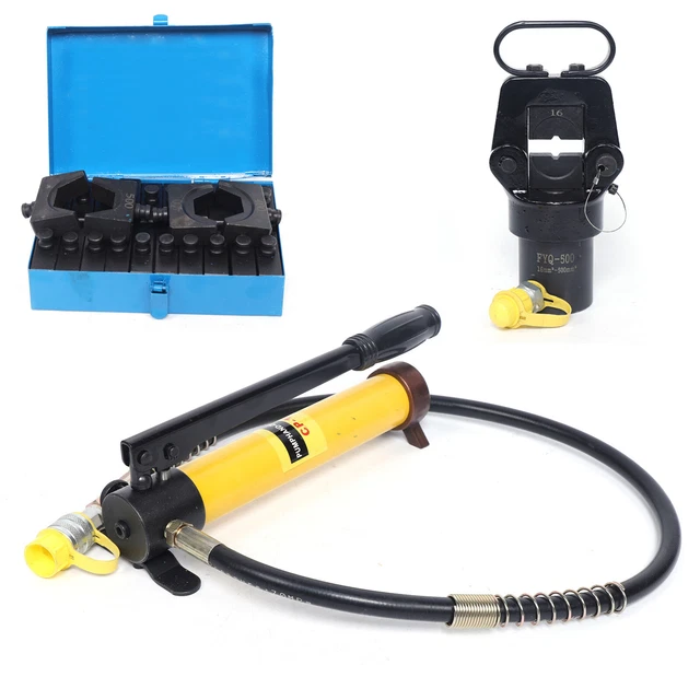 10 Tonnen Hydraulische Crimpzange - Kabelschuh Presse Mit 9 Matrizen 4-70mm²