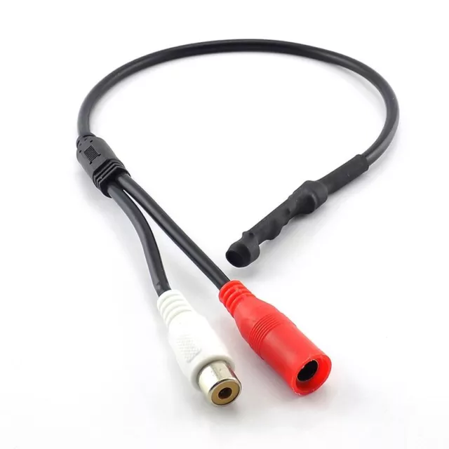 Sensitive Audio Pickup Mic Microphone Cable For CCTV Security Monitor DVR Camera