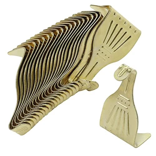 24Pcs Picture Rail Moulding Hanger Brass Bronze Chrome Mirror Photo Fra