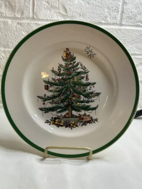 Vintage Spode Christmas Tree Dinner Plates S3324 10 3/4" England