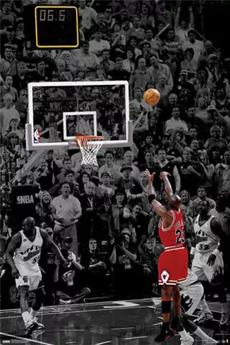 Michael Jordan - The Last Shot - NBA - Chicago Bulls - Basketball Poster