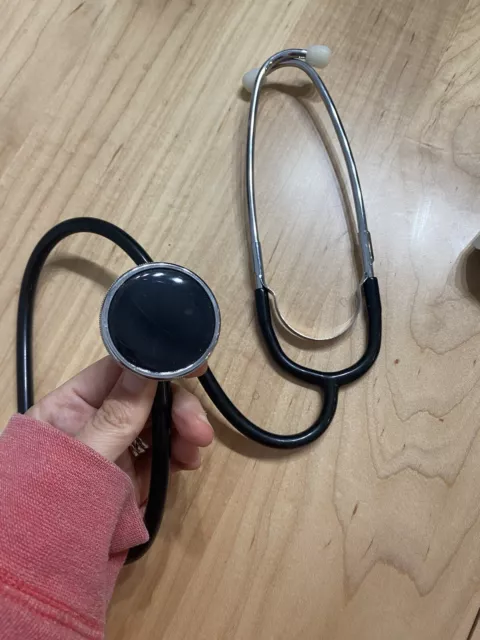 Vintage Proscope Bowles Stethoscope #662 Black Latex Free With Original Box