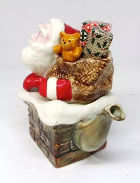 Paul Cardew ONE CUP SANTA Claus In Chimney With Presents Teapot 2