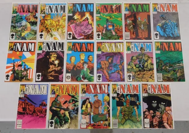 THE 'NAM #1-17 - Vintage Marvel Comics Run (17 Comics)