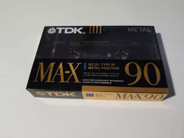 TDK MA-X 90 Metal Type IV Cassette Tape, New & Sealed