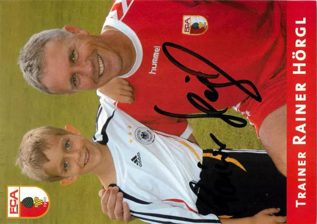 Rainer Hörgl - Trainer FC Augsburg - original Autogramm -  - Autogrammkarte