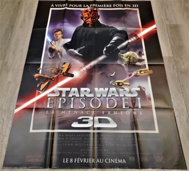 Star Wars Episode 1 Phantom Menace French Movie Poster Original 47"63" 1999