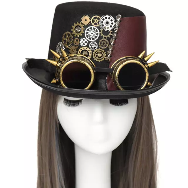 STEAMPUNK TOP HAT Gothic Vintage Head Gear Costume Accessories Fedoras ...