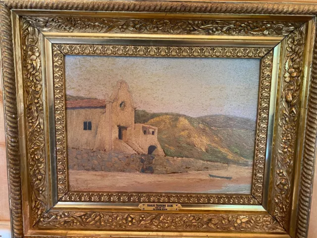 CHARLES PARTRIDGE ADAMS VERY EARLY OIL on ART BOARD