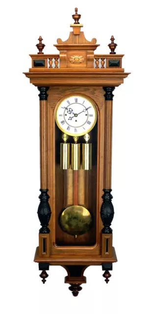 52"H German Gustav Becker Grand Sonnerie Strike 3 Wt Vienna Regulator Wall Clock