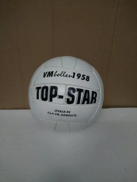 Balon Mundial 1958 Suecia Top Star Blanco World Cup Ball Sweden. Vm Bollen Boll