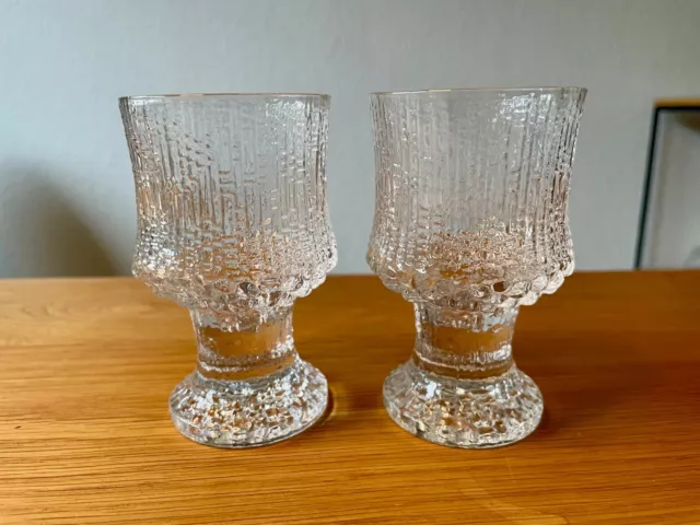 Iittala Ultima Thula Tapio Wirkkala 2 Sherrygläser, Portweingläser, Likörgläser