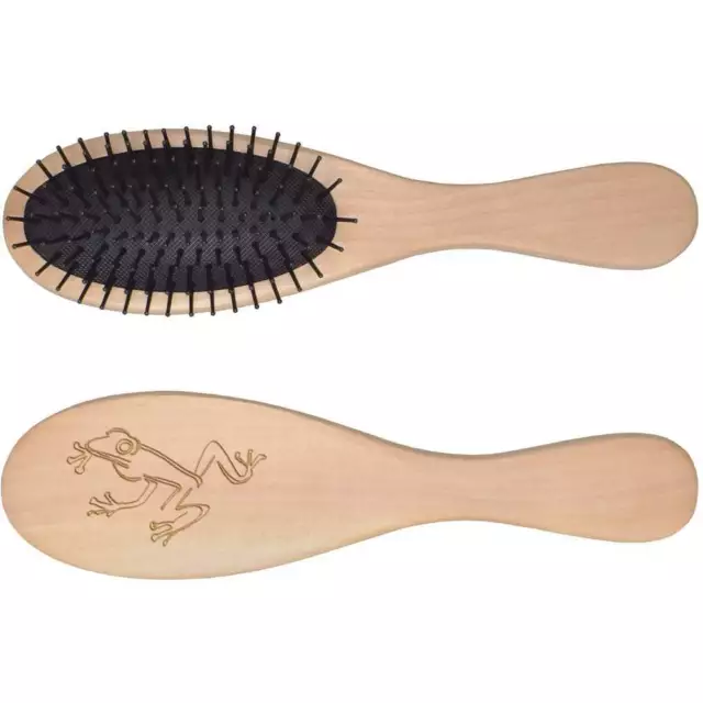 'Frog' Wooden Hair Brush / Comb (HA003330)