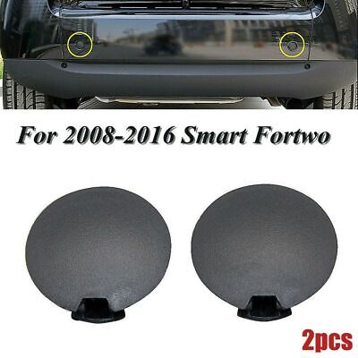 2Pcs posteriore paraurti coperchio gancio traino TOW CAP PLUG ADATTO PER 2008-2016 SMART FORTWO 