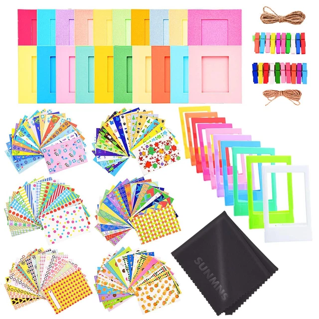 Instax Mini Accessory Set: Film Stickers, Desk & Hanging Frames