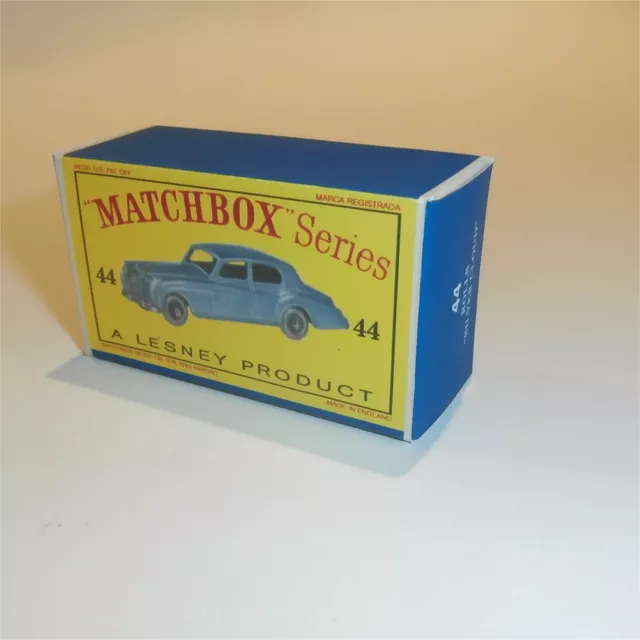 Matchbox Lesney 44 a Rolls Royce Silver Cloud Empty Repro D Style Box
