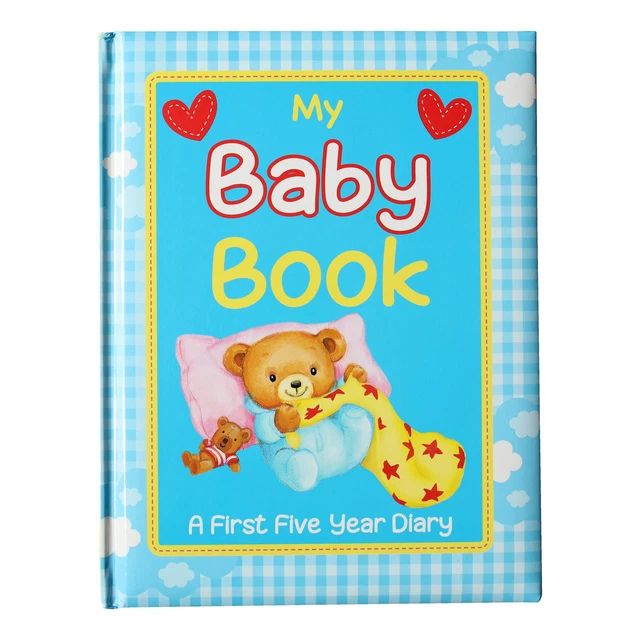 Bleu Bébé Enregistrement Livre Bébé Souvenir Journal Naissance À 5 Ans
