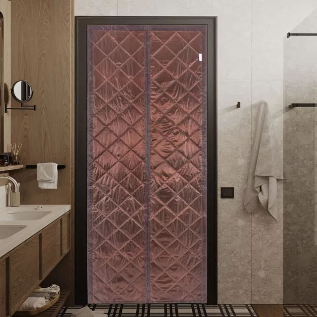 Cortina de puerta protectora aislada 85x208cm cubiertas magnéticas para puertas