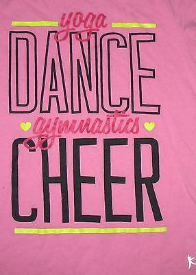 Danskin-M (7/8) - "Yoga, danza, ginnastica, Cheer" PINK T Shirt Top 2