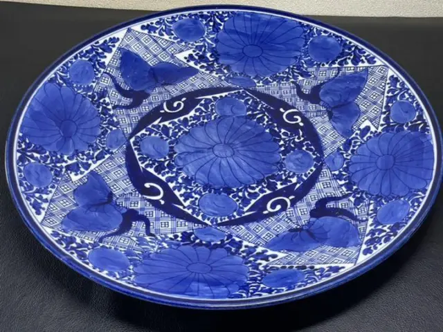 Arita Ware Arita Yaki Old Imari Large Dish Plate Meiji W15inches Japan Antique