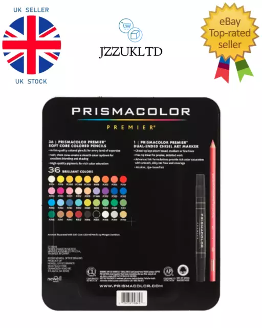 Prismacolor 92885T Premier Softcore, 36 Farbstifte mit 1 Dual Art Maker 3