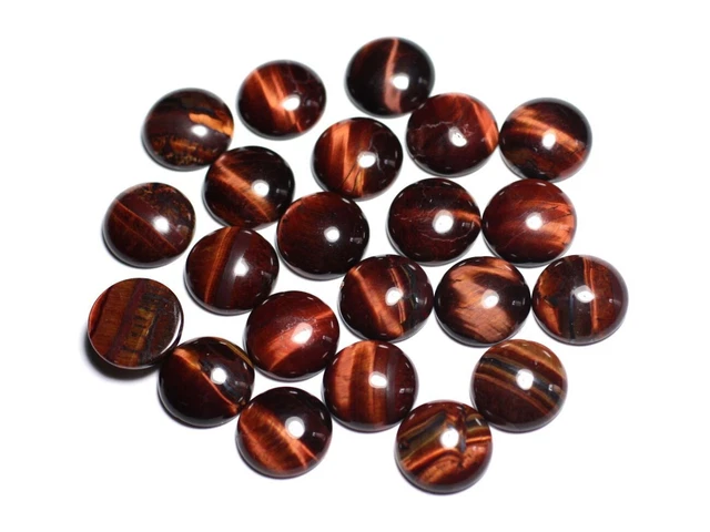 Fil De Perles En Pierre Oeil De Tigre Rouge - Environ 87 Pièces, 4mm, 39 Cm