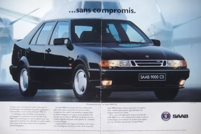 1990 La Saab 9000 Cs Press Advertisement A Spacious Car