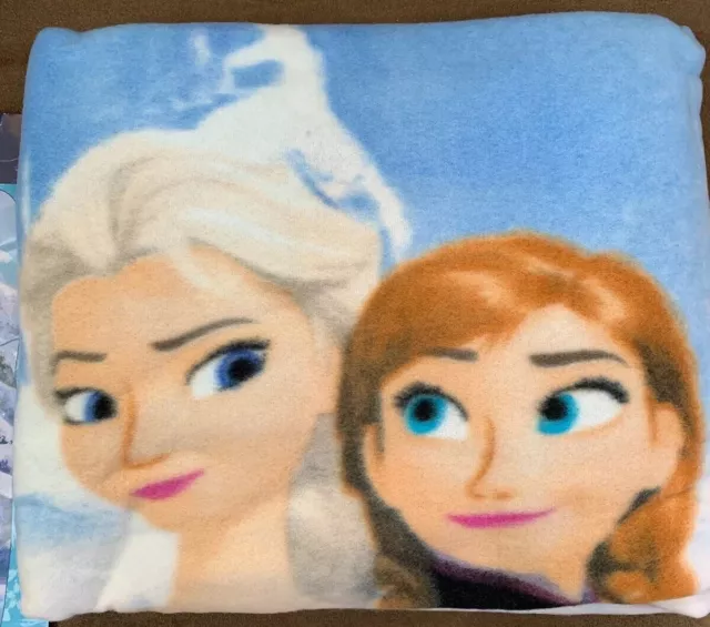 Disney Frozen On Ice Fleece Blanket Anna/Elsa 50” X 60” Super Cute!!