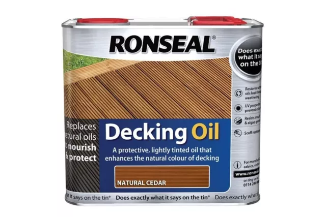NEW SEALED Ronseal Ultimate Protection Decking Oil Natural Cedar 2.5L