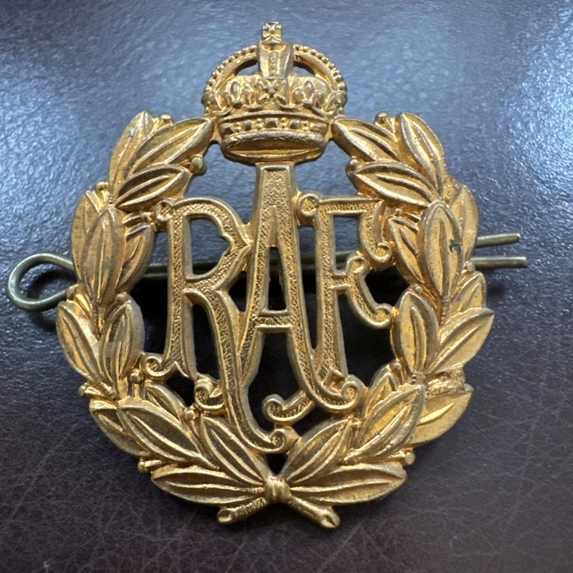 WW2 PERIOD BRITISH Royal Air Force RAF Cap Badge With Kings Crown £7.55 ...