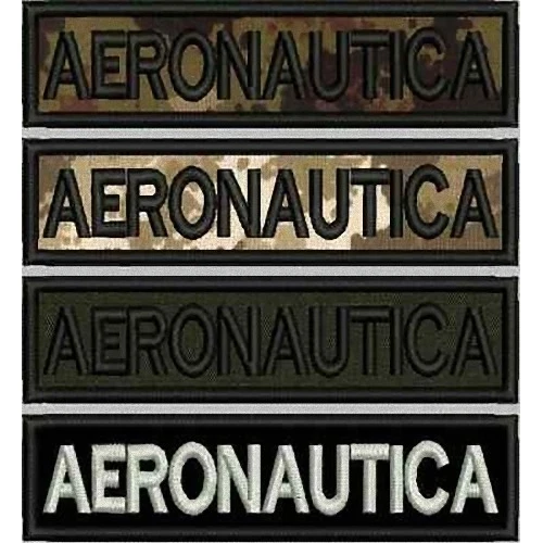 [Patch] AERONAUTICA cm 12 x 3 toppa ricamata ricamo termoadesiva -399