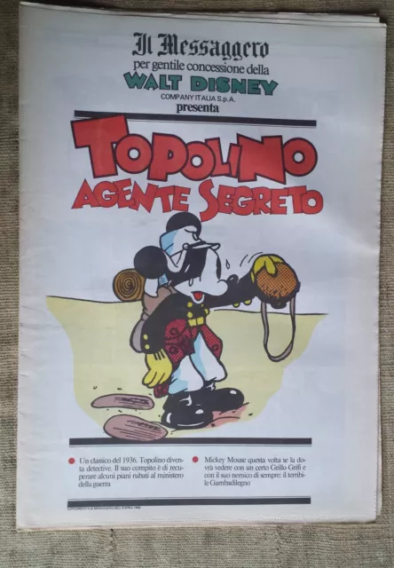 Topolino agente segreto - supplemento  Messaggero - Walt Disney