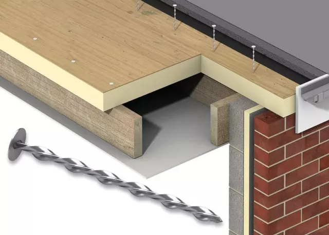 Ancon Staifix Thor Helical Super 8 Headed Flat Roof Nail 165Mm Pack Of 25