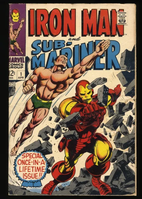 Iron Man and Sub-Mariner #1 VG+ 4.5 Predates 1st Issues! Whiplash App!