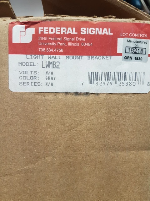 federal signal LWMB2 light wall mount bracket