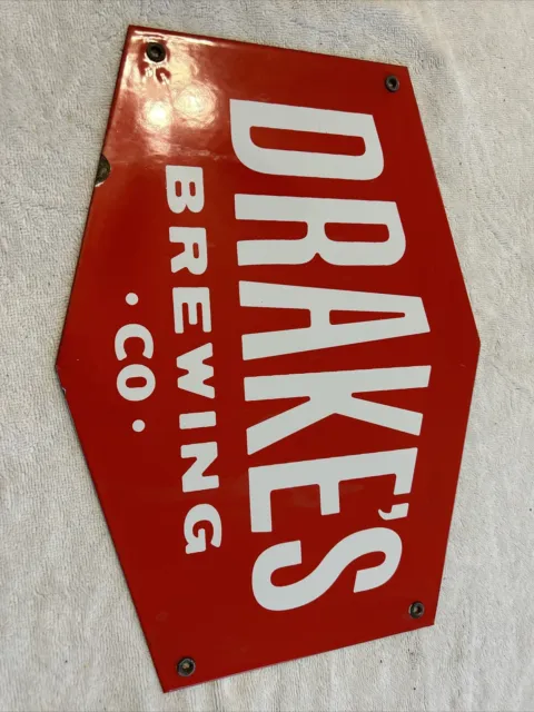 🔥 Drake’s Brewing Metal beer Tin Craft Bar Sign