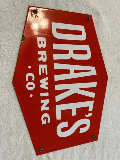🔥 Drake’s Brewing Metal beer Tin Craft Bar Sign