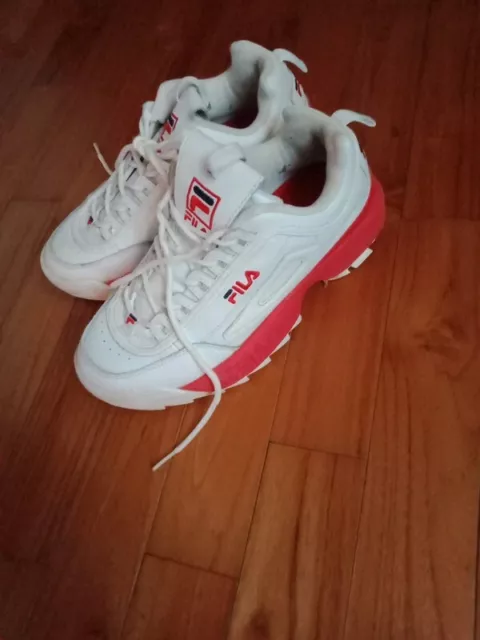 BASKETS FILA COMPENS ES Plateforme 38 Ecru blanc Tbe EUR 35 00