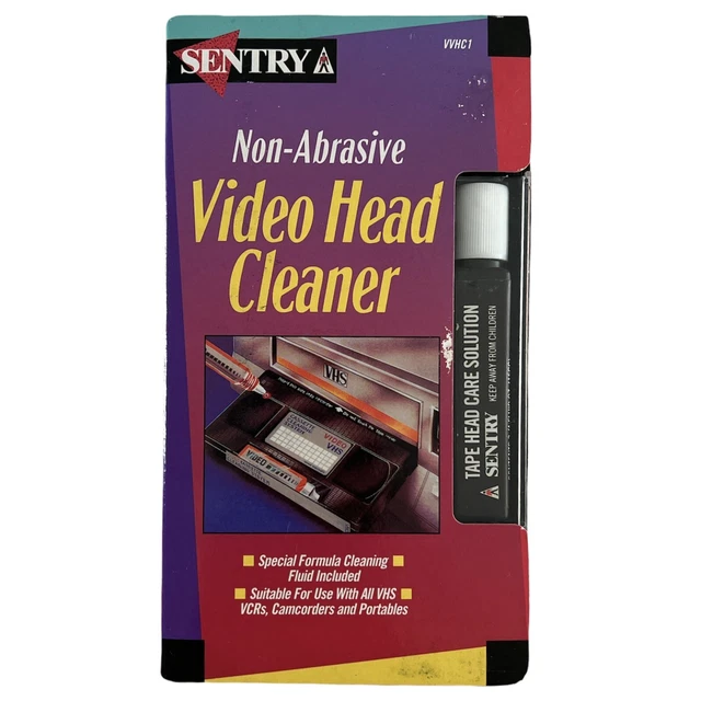 SENTRY NONABRASIVE VIDEO Head Cleaner VHS VCR Camcorders Portables EUC