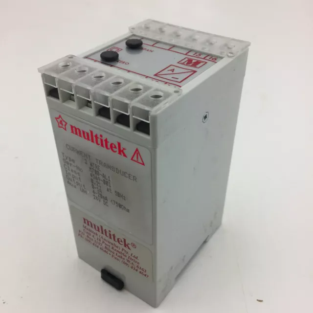 MULTITEK M700-AL1 Current Transducer 2 Wire In 0-1A Out 4-20mA Supply 24VDC