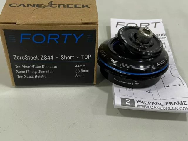 Cane Creek 40-Series Headset Short Top Zero Stack ZS44/28.6/H8 Black #BAA0080K