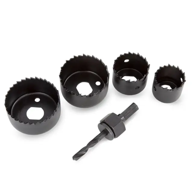 Tough Hole Saw Drill Set with Arbor 1-1/4-Inch 1-1/2-Inch 2-Inch 2-1/8-Inch
